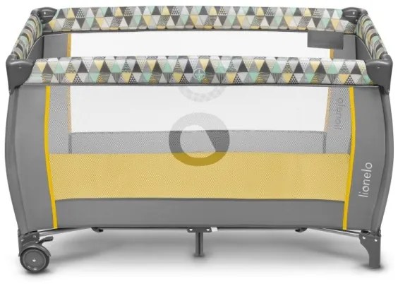 Lionelo - Utazó kiságy SVEN PLUS szürke/sárga