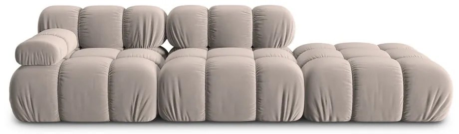 Világosbarna bársony moduláris kanapé 282 cm Bellis – Micadoni