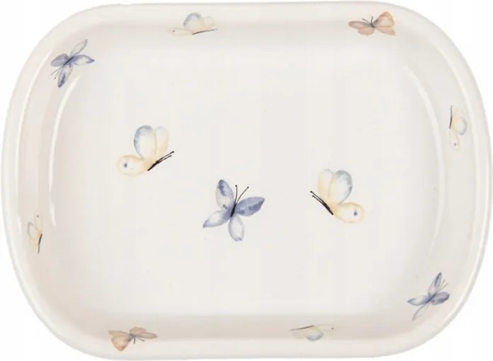 Kerámia szappantartó színes pillangókkal 13x10x3 cm