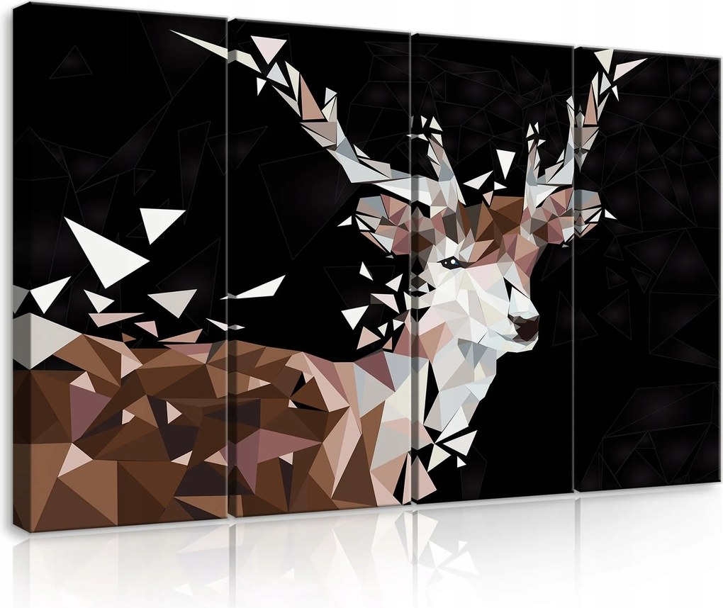 Vászonkép 120x80 moduláris szarvas geometrikus absztrakt modern stílus dekoráció
