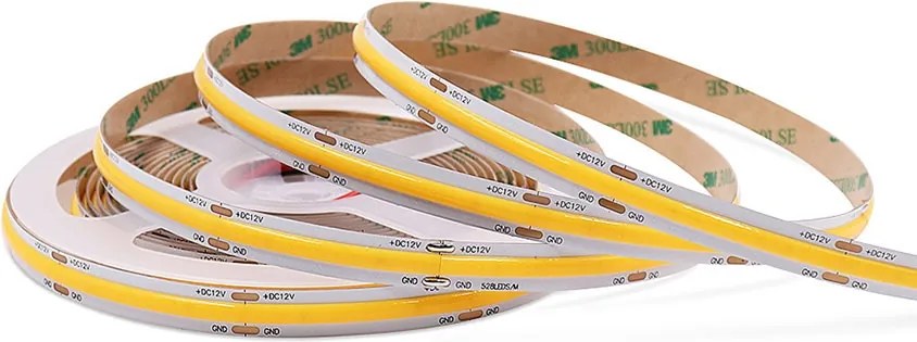 Led Szalag Hideg Színű Cob 12V 12W/mb IP20 Neon Hideg 1M Tekercsből Vágva 50M