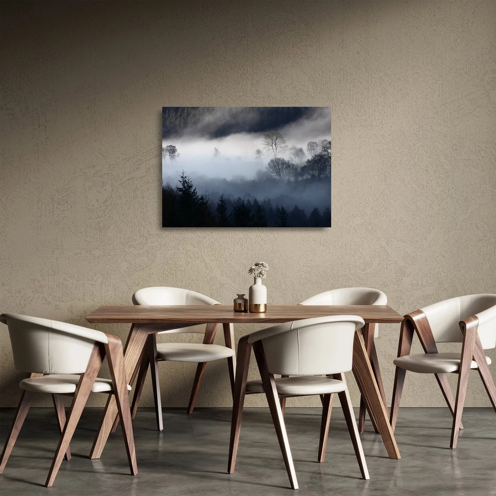 A köd képe az erdő felett (üvegen) (70x50 cm)