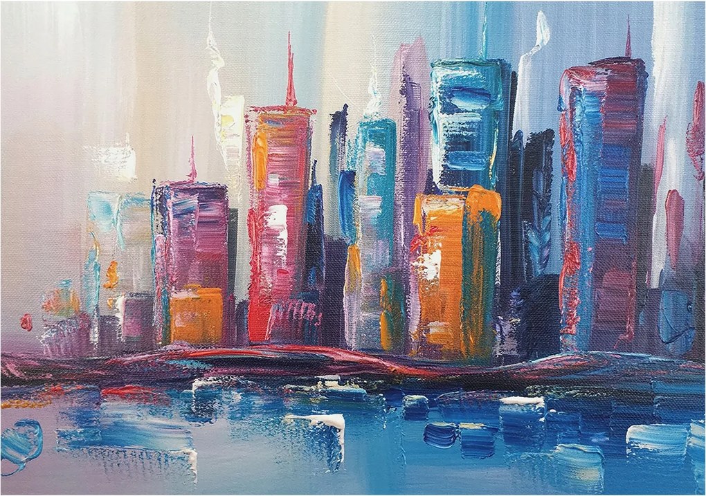 Flizelin tapéta Flizelin Fali Prémium Színes város 208x146