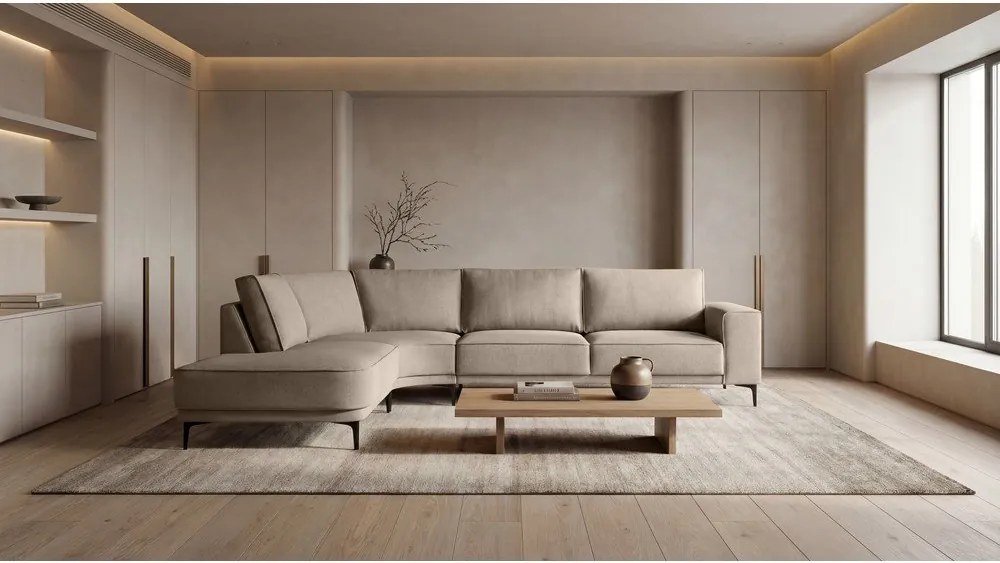 Világosbarna sarokkanapé (bal oldali) Copenhagen – Scandic