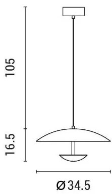 LED Csillár zsinóron LED/7W/230V 3000K átm. 34,5 cm