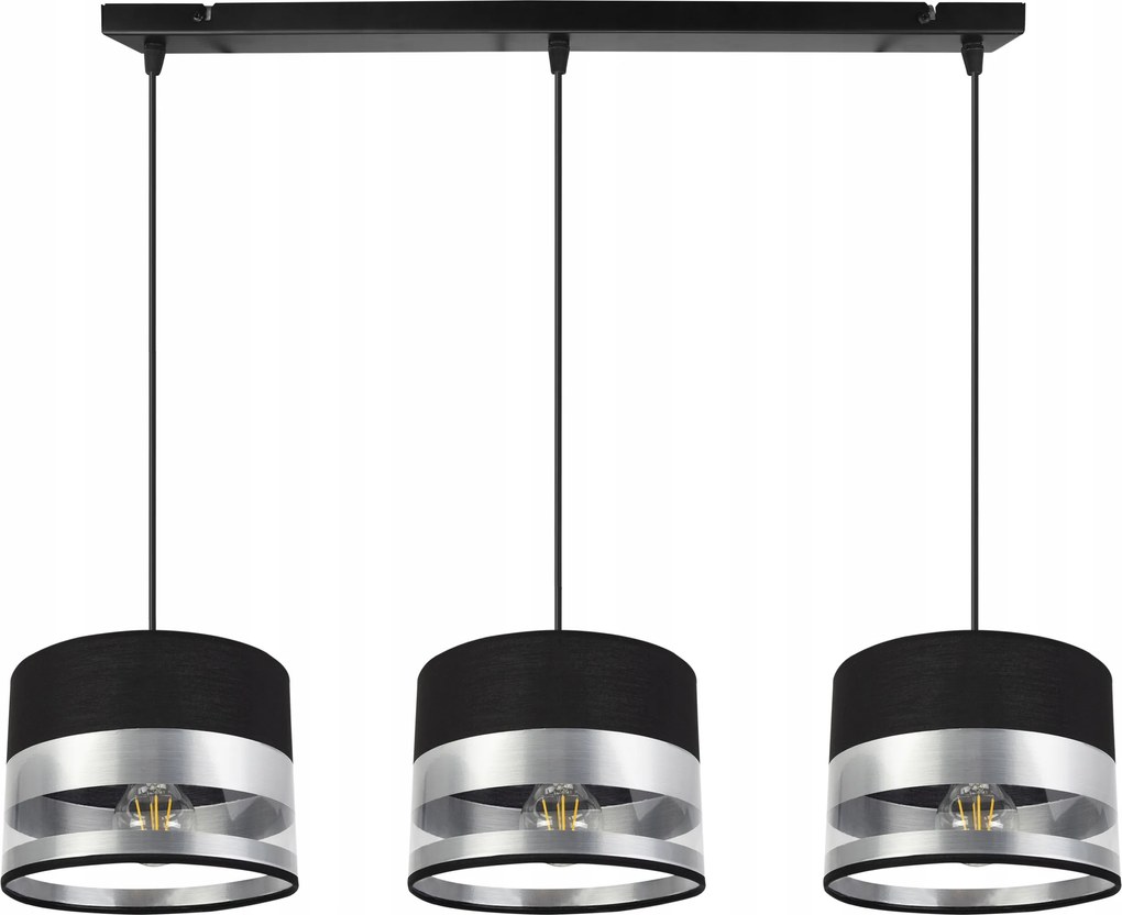 Mennyezeti Lámpa Függeszték Csillár Króm Fekete Lámpabúra Glamour Díszléc Az Asztal Felett