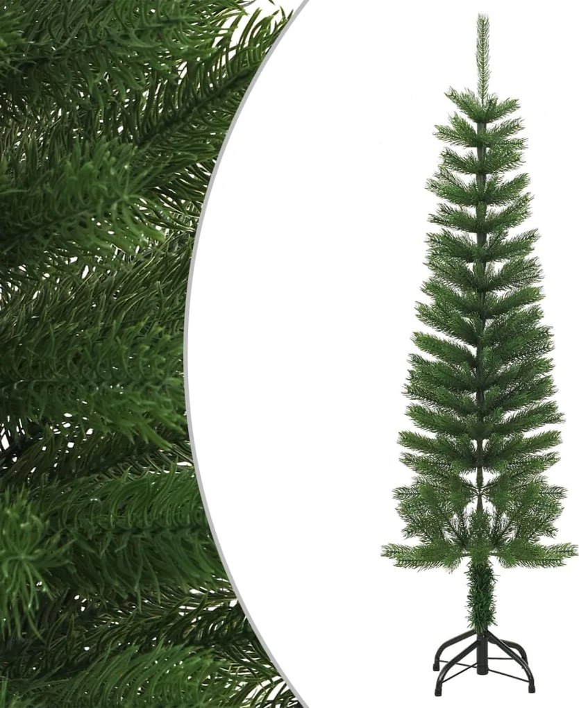 vidaXL vékony polietilén műkarácsonyfa állvánnyal 150 cm