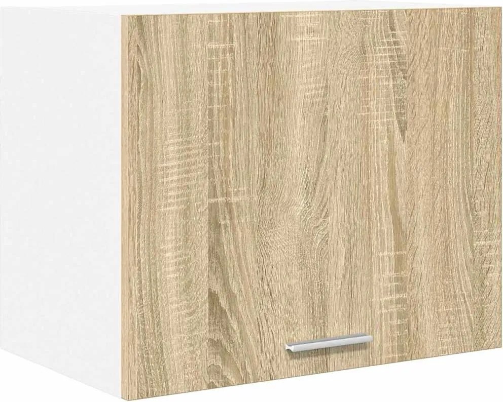 vidaXL Függő szekrény Sonoma tölgy és fehér 50 x 31 x 40 cm Faanyag