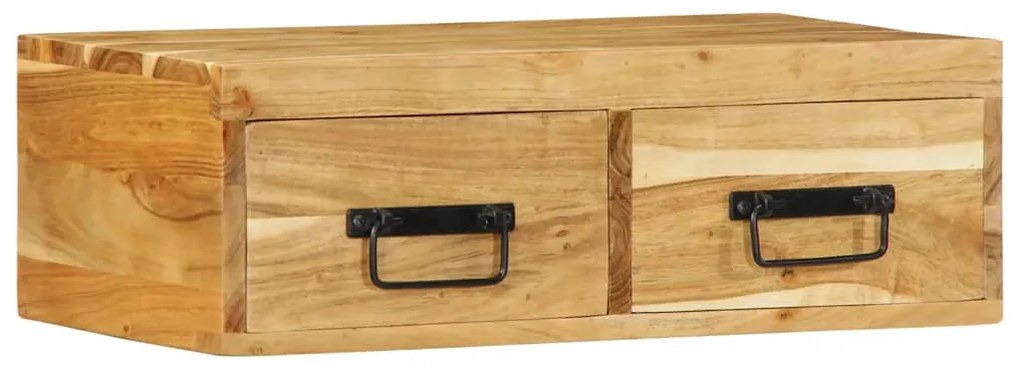 tömör akácfa falra szerelhető TV-szekrény 60x30x19 cm