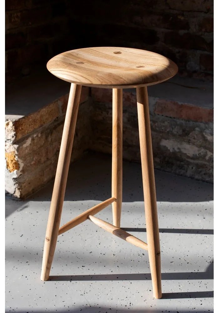 Natúr színű tölgyfa bárszék (ülésmagasság 75 cm) Blanc – Gazzda