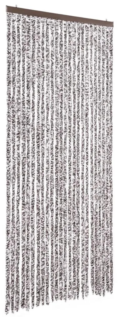 barna és bézs zsenília rovarfüggöny 100 x 230 cm
