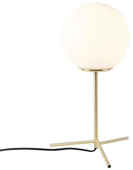 Art Deco asztali lámpa sárgarézzel és opálüveggel 45,5 cm - Pallon