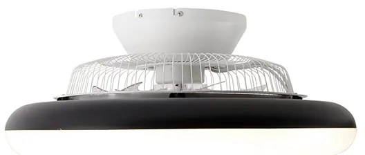 Mennyezeti ventilátor fekete 55,5 cm LED-del, fényerőszabályzóval és távirányítóval - Clima