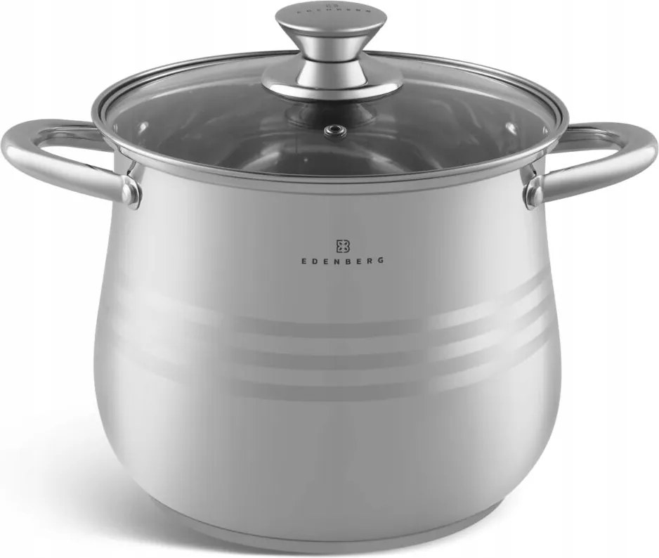 Bogrács Acél Ezüst 5,5L/20CM EdenBerg Indukciós Gáz Prémium