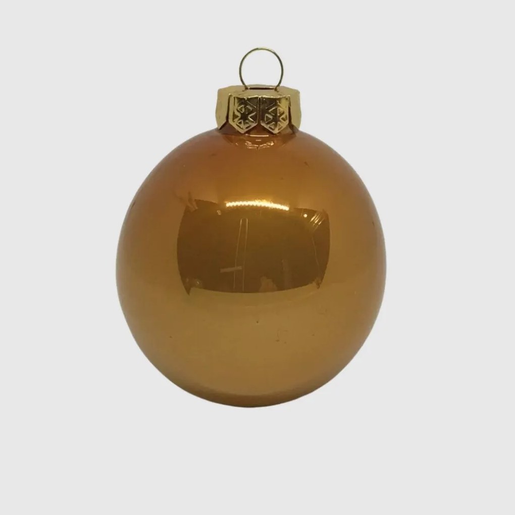 Gold üveg karácsonyi gömb szett 12*6cm