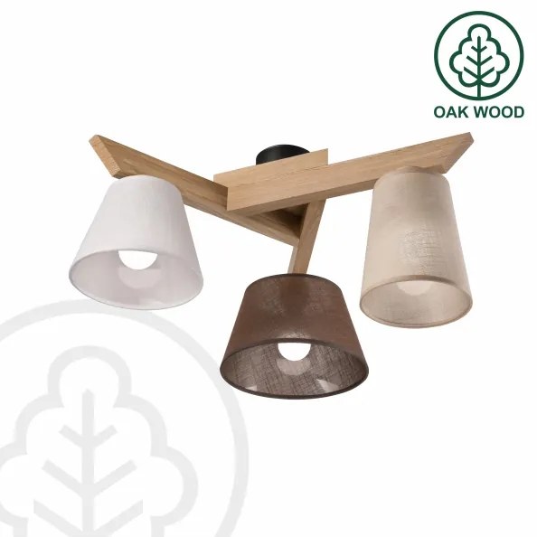 Brilagi - LED  Felületre szerelhető csillár  ANTHONY 3xE14/40W/230V tölgy