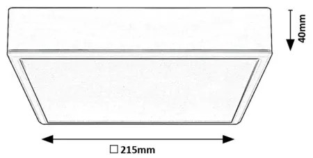 Rabalux 71247 - LED Mennyezeti lámpa LAURI LED/22W/230V 21x21 cm fekete