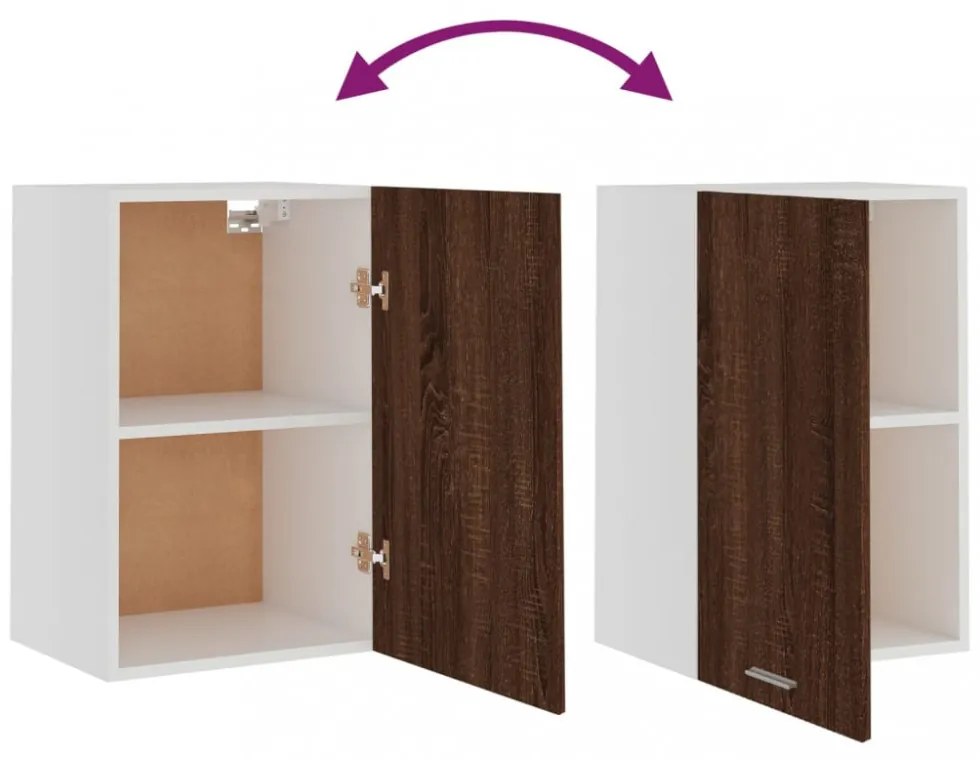 “Lyon” barna tölgyszínű szerelt fa függőszekrény