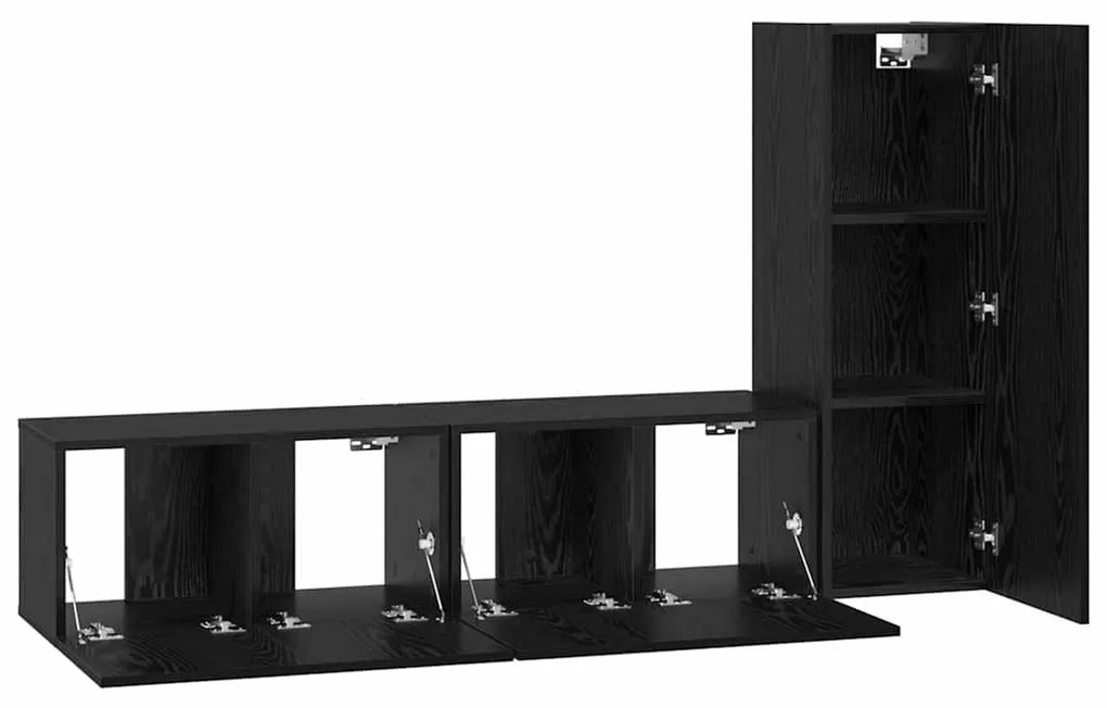 TV szekrény garnitúra 3 pcs Musta tammi 160 x 30 x 30 cm