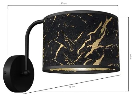 Fali lámpa SENSO 1xE27/60W/230V fekete