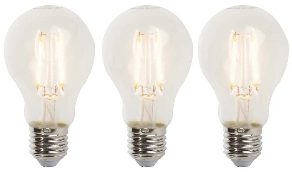 3 db E27-es szabályozható LED izzó készlet A60 5W 470lm 2700K