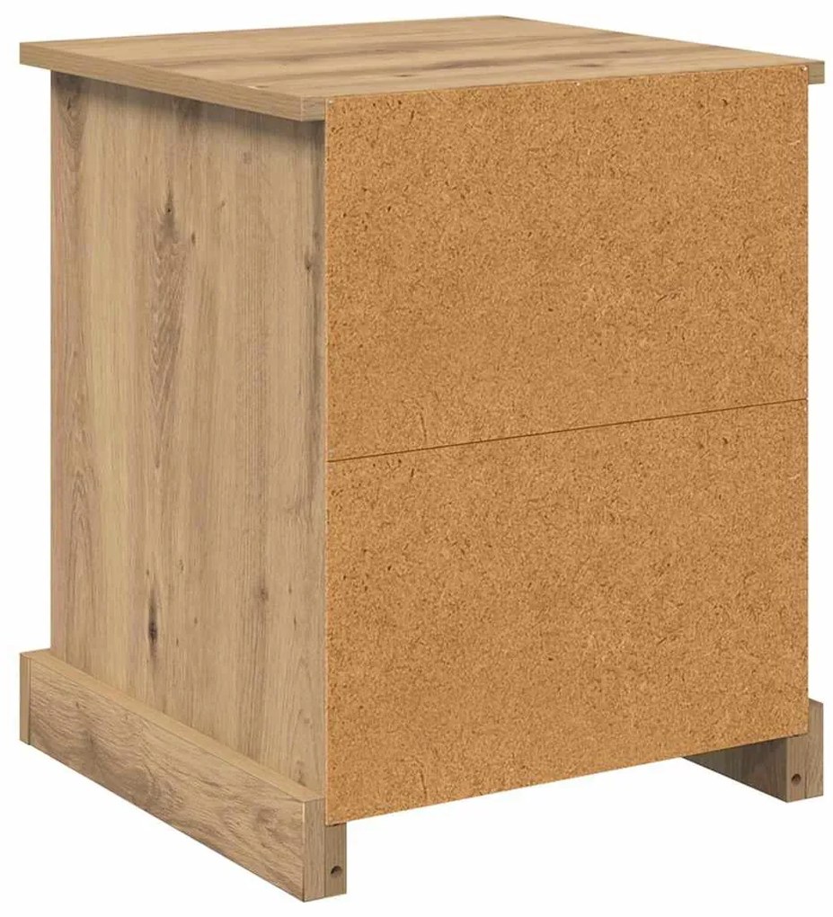 Éjjeliszekrény 2 pcs kézműves tölgy 39 x 39 x 47.5 cm Faanyag