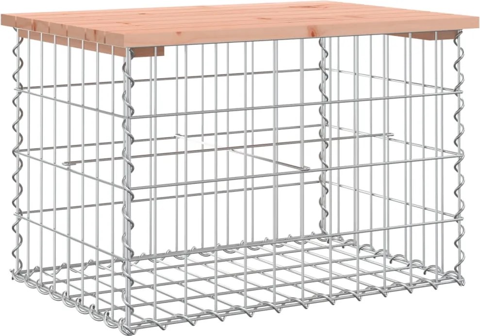 vidaXL tömör duglászfenyő gabion kerti pad 63x44x42 cm