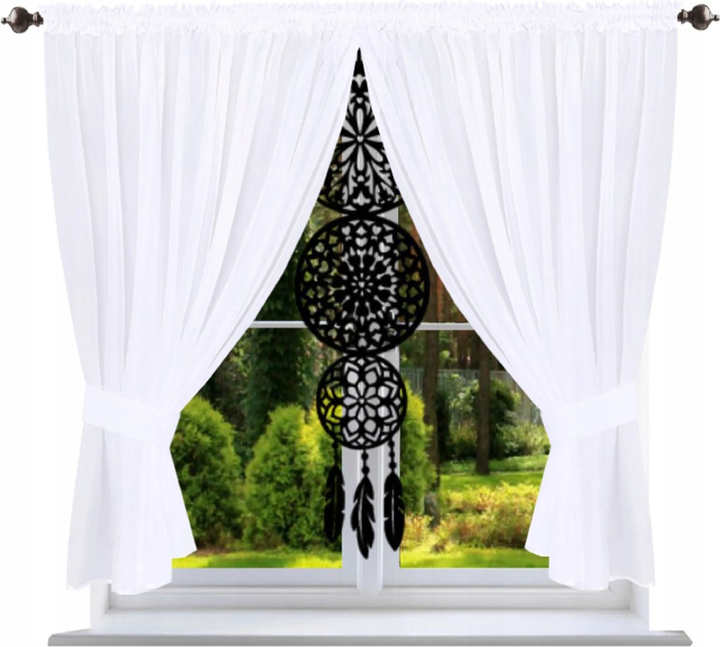 Kész függöny 170x400 álomfogóval Képernyőpanel Filc függöny a nappaliba