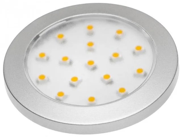 LED Lámpatest, LUMINO, meleg fehér, 60mm, felületre szerelhető, 12V, 80lm, 1,5W, kábellel, csatlakozóval