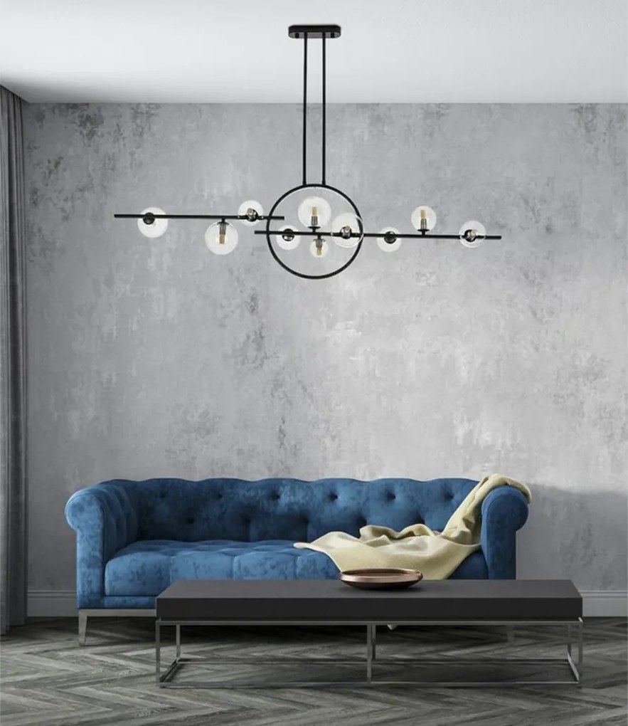 KING HOME MSE010100347 ALURE Modern Függesztett Lámpa Fehér, Fekete G9, LED IP20