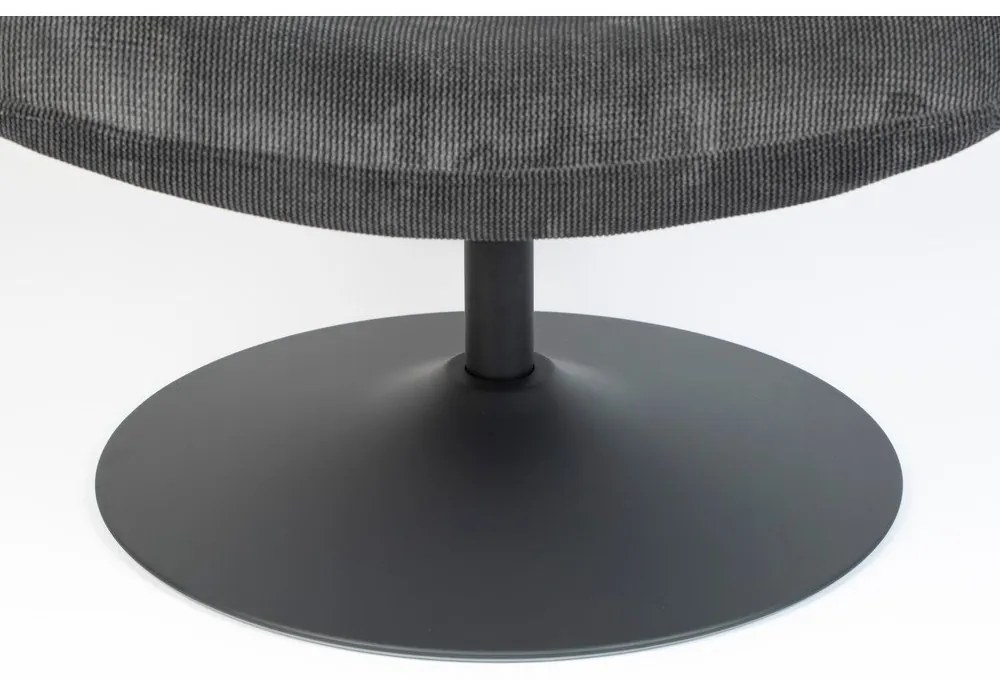 Sötétszürke bársony fotel Bubba – Zuiver