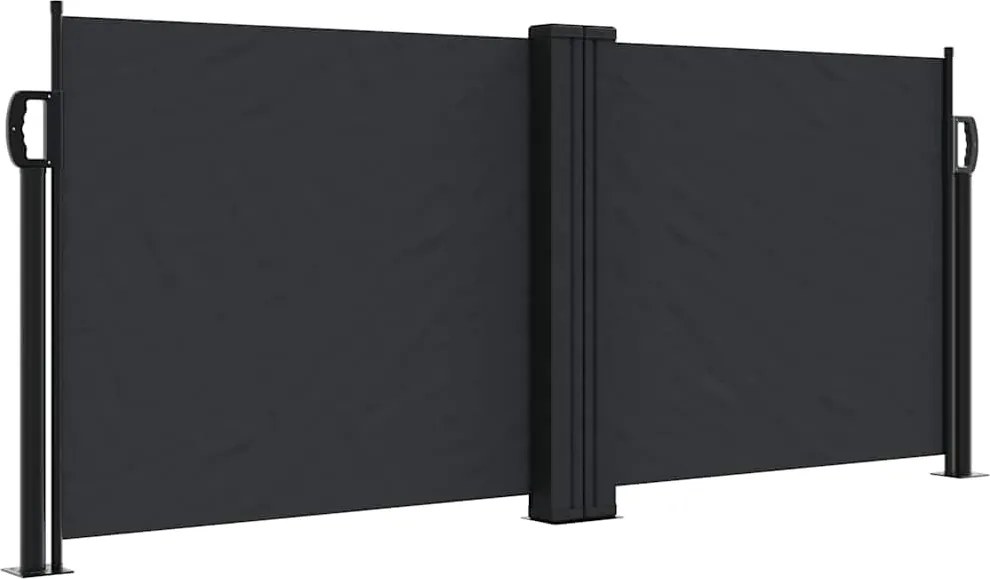 vidaXL fekete behúzható oldalsó napellenző 100 x 600 cm