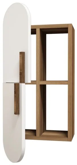 ROSE fali szekrény 80x35 cm, fehér/barna