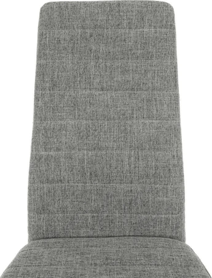 Étkezőszék, világos szürke szövet/fehér fém, COLETA NOVA