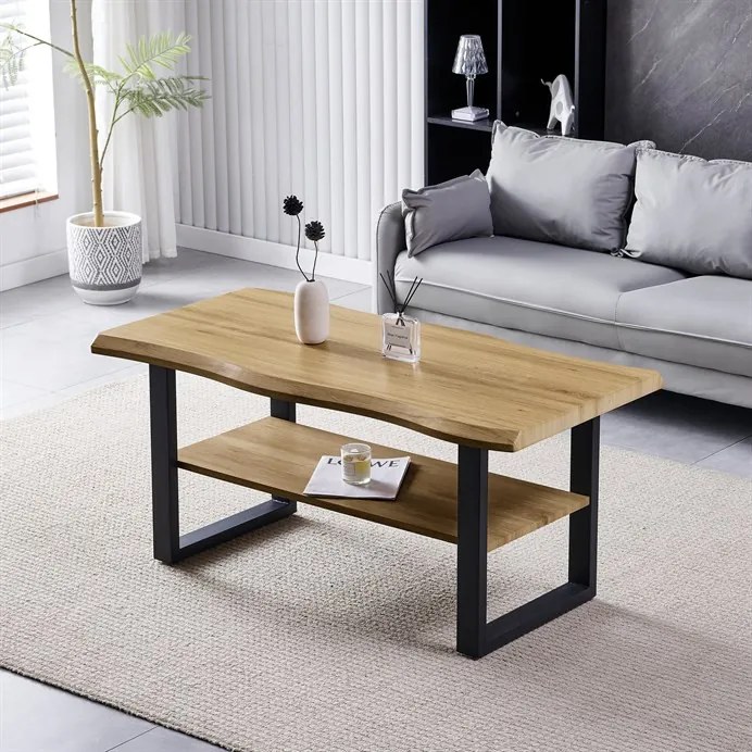 Dohányzóasztal 120 × 60 × 55 cm, MDF, vadtölgy CT-F4212 OAK