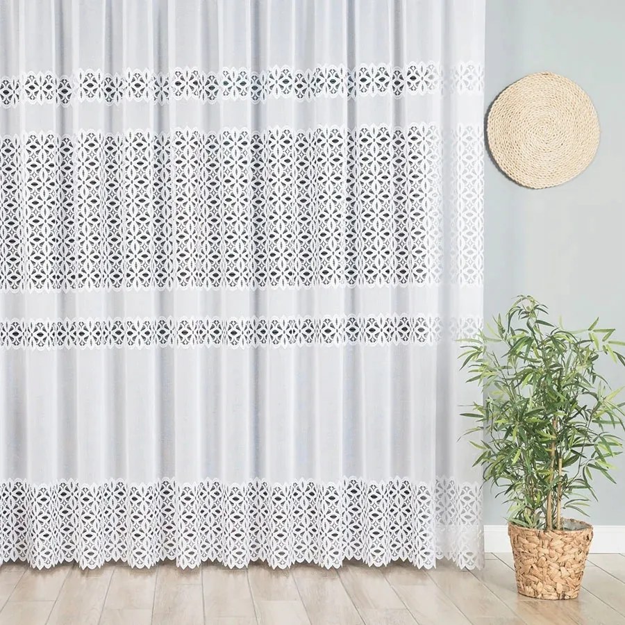 Zsakkard Függöny Nappali Szobába 200cm fehér