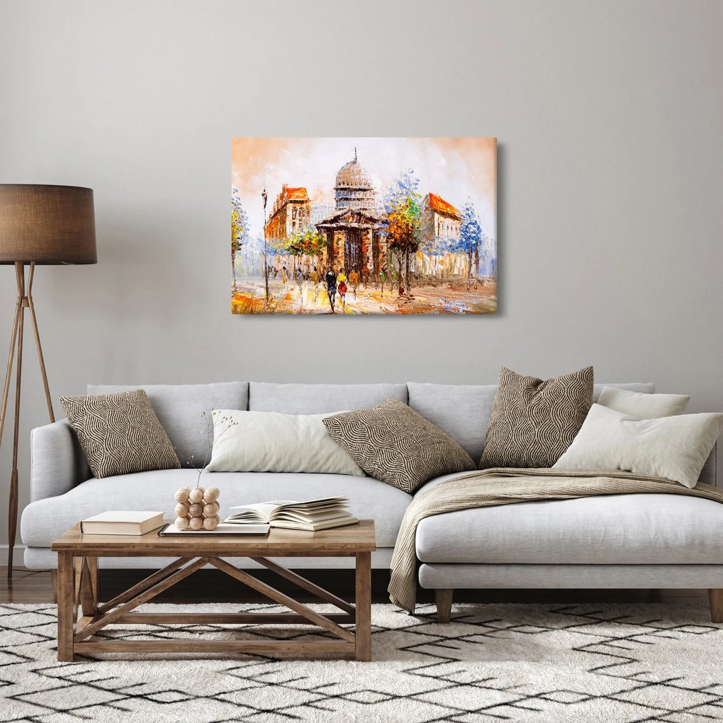 Kép - Festett városi emlékmű (90x60 cm)