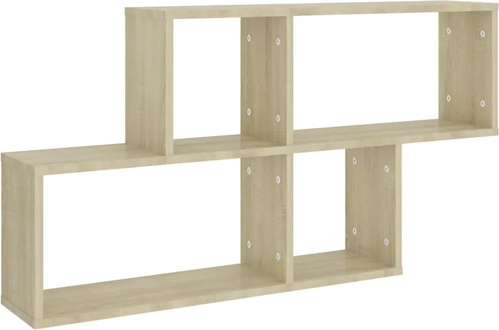 vidaXL sonoma tölgy szerelt fa fali polc 100 x 18 x 53 cm