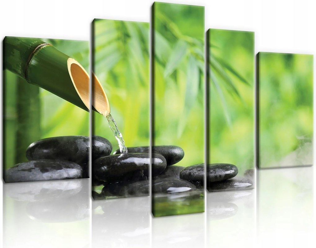Vászonkép 170x100 Bambusz szökőkút zen spa relaxáció harmónia természet víz