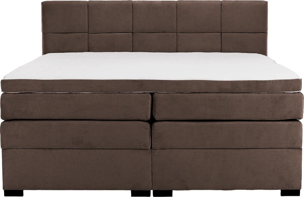 Boxspring ágy, 200x200, barna, APRIL