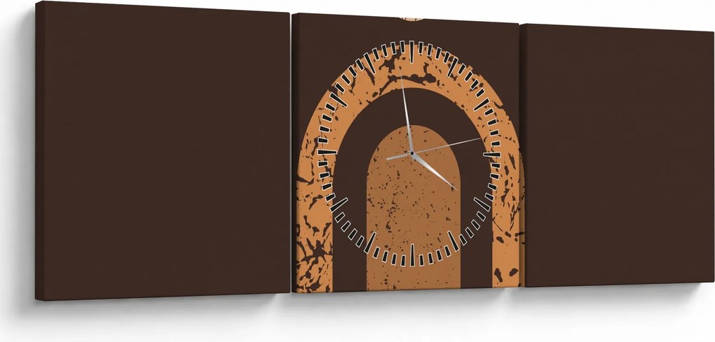 Kép - Narancssárga ívek N⁰3 (órával) (90x30 cm)