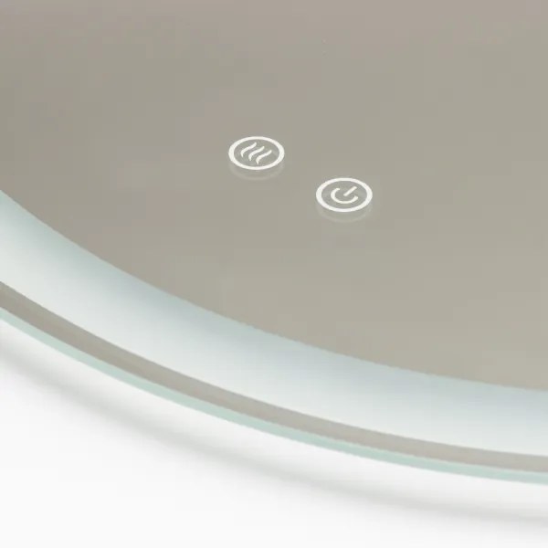 Brilagi-LED Dimmelhető fürdőszobai tükör beépített fűtéssel és háttérvilágítással AVA PRO LED/18W/230V átmérő 60 cm IP44