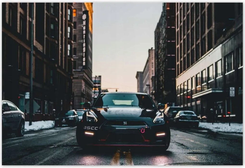 Poszterek 200x135 Fekete Nissan Gtr