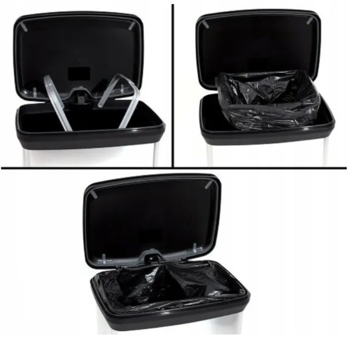 Curver Rectangular 50 l szemetes, fekete