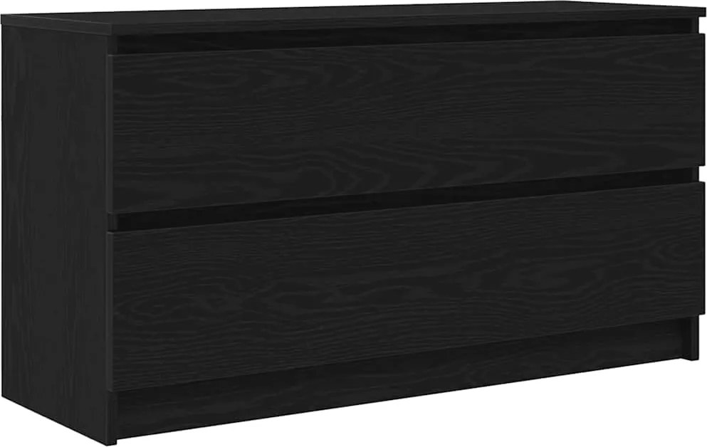 vidaXL fekete szerelt fa TV-szekrény 100x35x54 cm