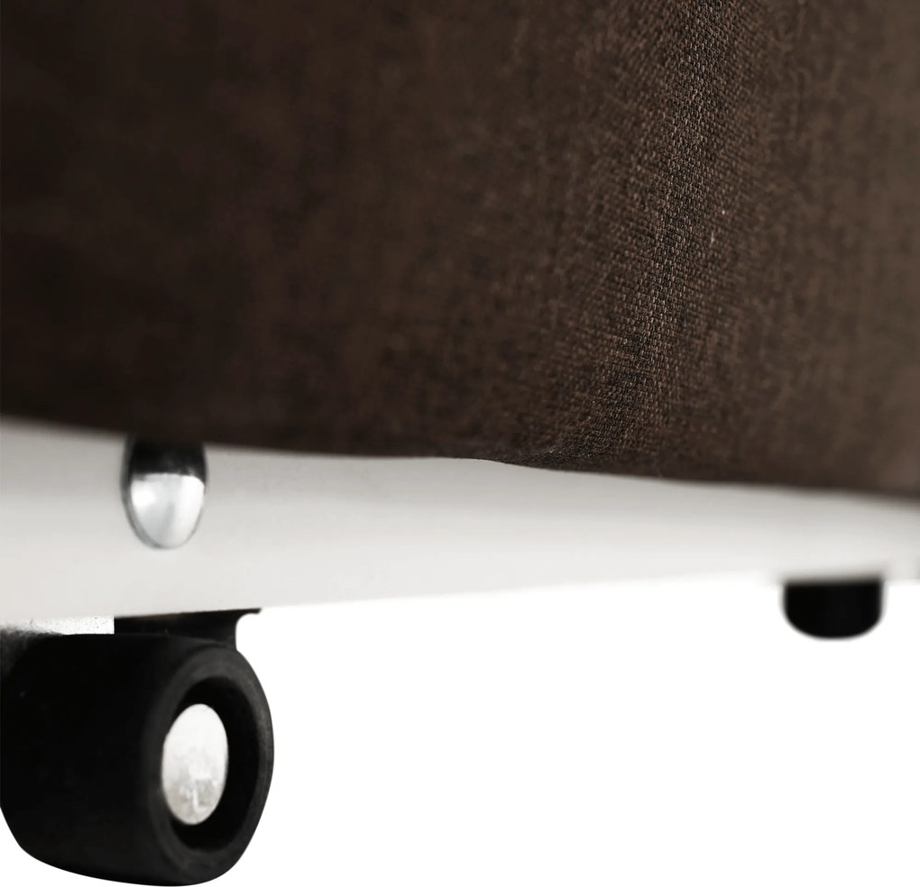 Kinyitható fotel, barna/minta, KENY NEW