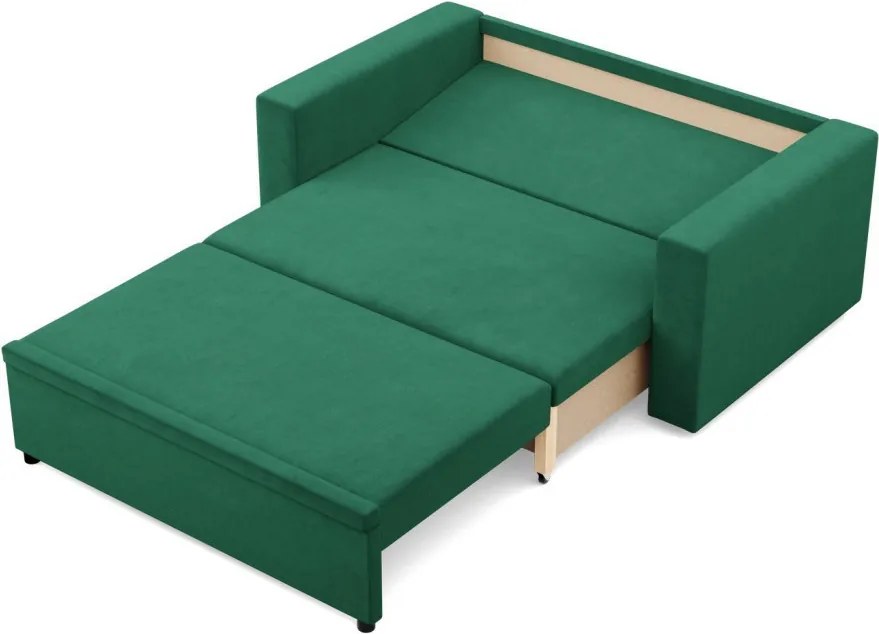 Zeus kanapé, bársony, hab töltet, egyenes kartámasz, zöld