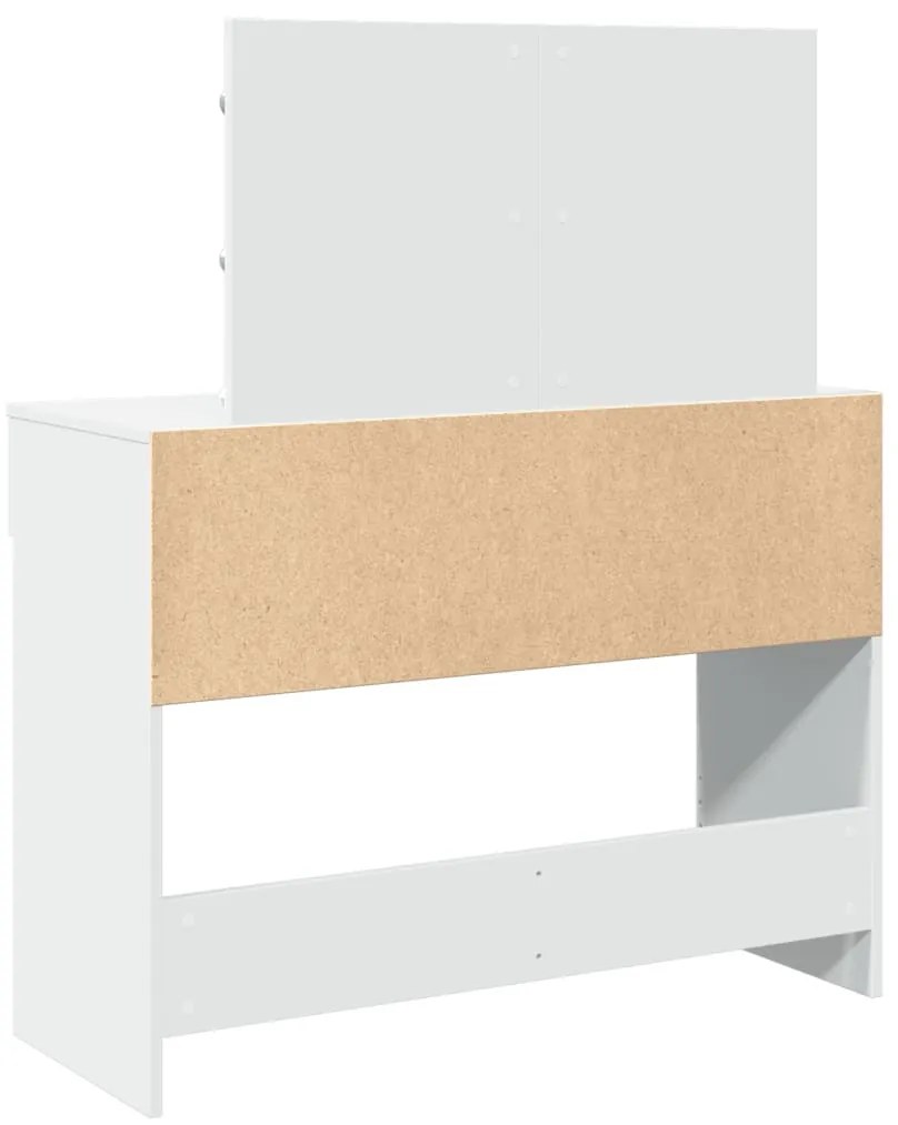 fehér fésülködőasztal LED-del 100 x 40 x 130 cm