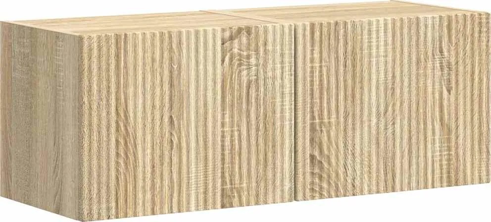 vidaXL TV Fali Szekrény 2 pcs Sonoma 60 x 31 x 29.5 cm Faanyag