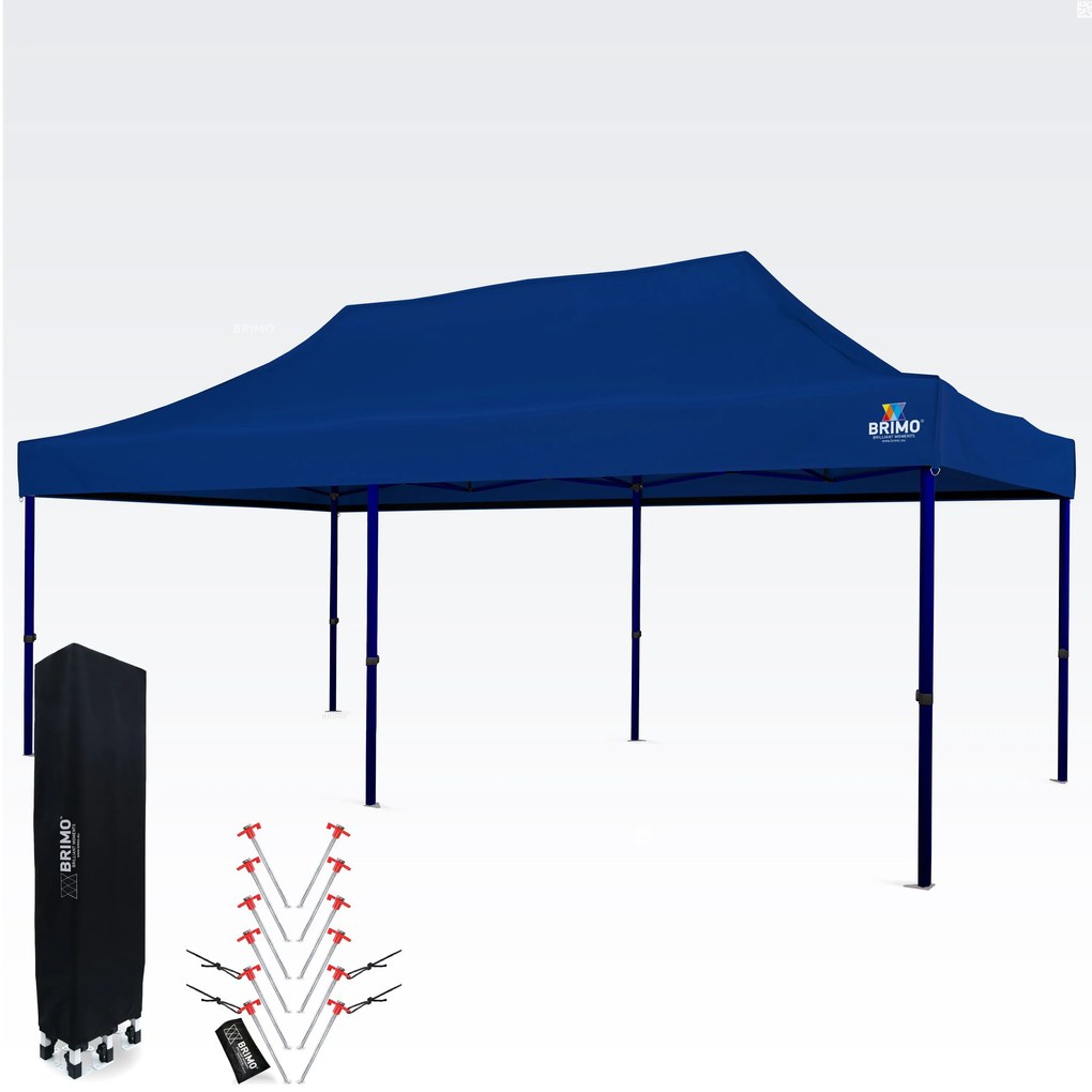 Vízálló Party Sátor 3x6m – Gondtalan Ünneplés 16,5m² Tető alatt - 3 oldalfal nélkül - Kék